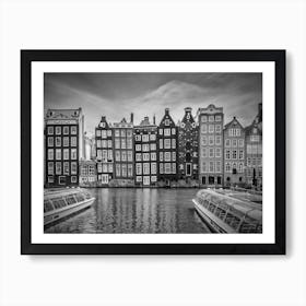 Amsterdam Damrak and Dancing Houses Art Print