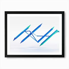 Abstract Concept Of Dynamic Arrows Representing Growth And Progression Intertwined Lines Forming A (6) Art Print