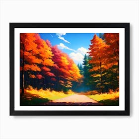 Autumn Road 5 Art Print