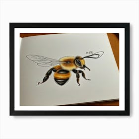 Bee Drawing 6 Art Print