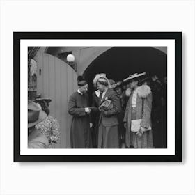 Shaking Hands With Members Of The Congregation After Services At An Episcopal Church, South Side Of Art Print