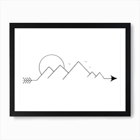 Arrow Mountain Range Art Print