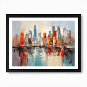 New York City Skyline Brooklyn Bridge 1 Art Print