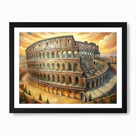 Majestic Roman Colosseum At Sunset 1 Art Print