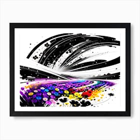 Abstract Flower Field Art Print