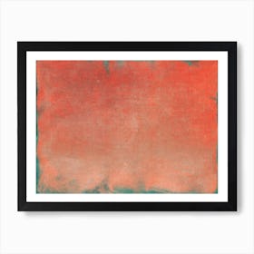 Minimal Abstract Orange Colorfield Painting 2 Art Print
