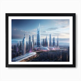 Futuristic Cityscape 2 Art Print