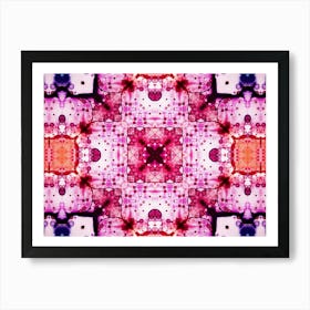 Pattern And Texture Red Flower Watercolor And Alcohol Ink 3 Art Print