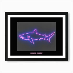 Neon Pink Nurse Shark 5 Poster Art Print