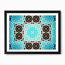 Abstract Pattern Of Blue Lines 2 Art Print