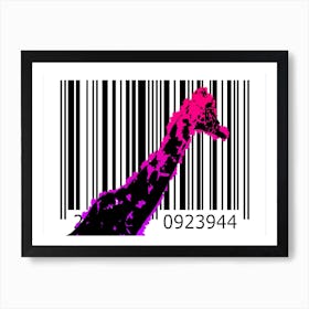 Funny Barcode Animals Art Illustration In Painting Style 009 Art Print