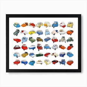 Microcars Art Print