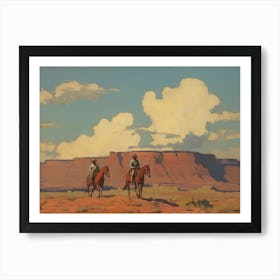 Two Cowboys In The Desert 1 Art Print