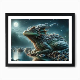 Mysterious Dragon Frog Art Print