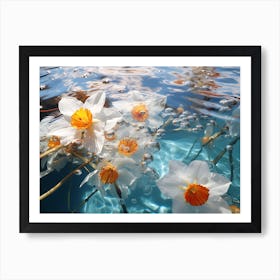 Daffodils In Water 7 Art Print