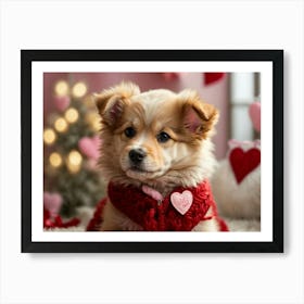 Valentine Puppy 6 Art Print