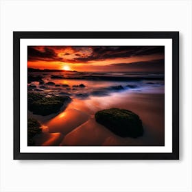 Sunset On The Beach 1047 Art Print