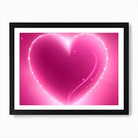 A Glowing Pink Heart Vibrant Horizontal Composition 17 Art Print