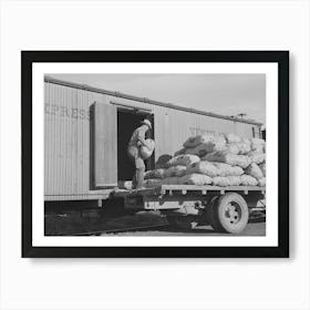 Loading Sacked Potatoes Into Railroad Car, Klamath County, Oregon By Russell Lee Art Print