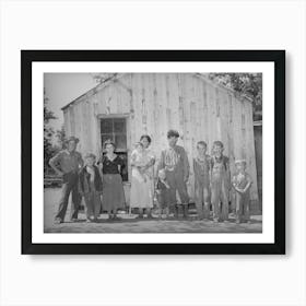 Family Of Agricultural Day Laborer, Former Oil Worker And Coal Miner,The Family Lives In This Two Room Shack In Mcintos Art Print