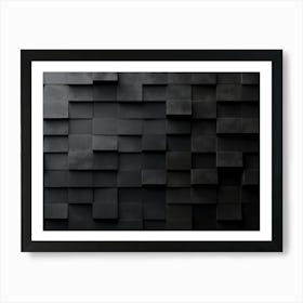 Abstract Black Wall 1 Art Print