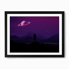 Planeta Neón Art Print