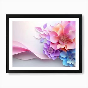 3d Flower 3 Art Print