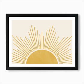Yellow Sun, Sunset, Sunrise Art Print