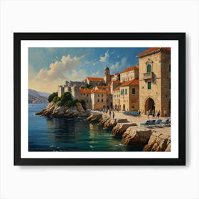 Old Town Of Dalmatia Art 1 Art Print