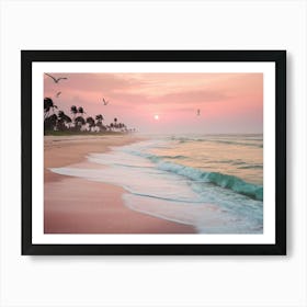 Sunset On The Beach Art Print