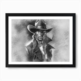 Digital Art Western Man Art Print