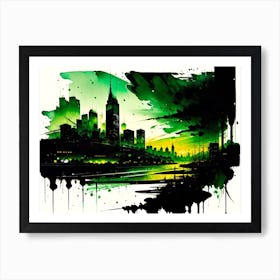 Cityscape Painting 9 Art Print