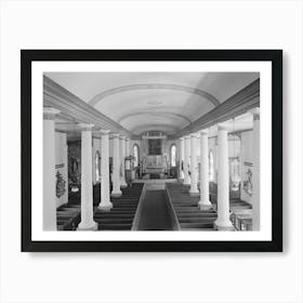 Interior Of Church, Saint Martinville, Louisiana By Russell Lee Art Print