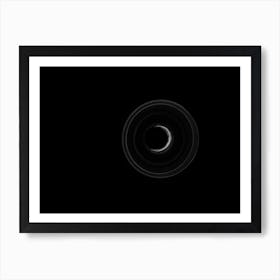 Glowing Abstract Curved Black And White Lines 3 Art Print