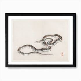 Snake, Kōno Bairei Art Print