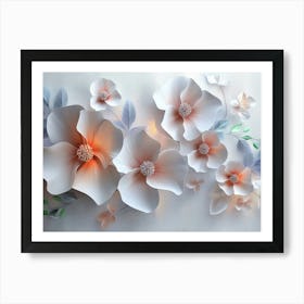 3d Artwork Flower and Art Background 1 Art Print