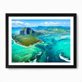 Aerial View Of Mauritius Art Print