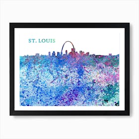 Saint Louis Missouri Skyline Splash Art Print