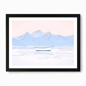 Boat On Ice Art Print