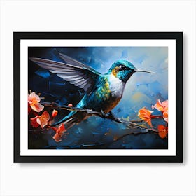 Whispering Meadows Birds Amongst The Flowers Art Print