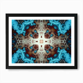 Sky Blue Indigo Pattern And Texture 1 Art Print