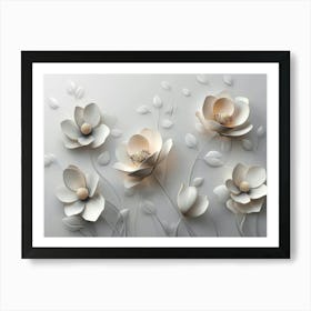 Paper Flowers 40 Art Print