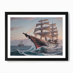 Sailing Ship In The Ocean Art Print