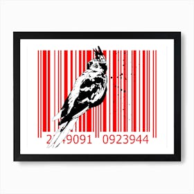 Funny Barcode Animals Art Illustration In Painting Style 101 Art Print