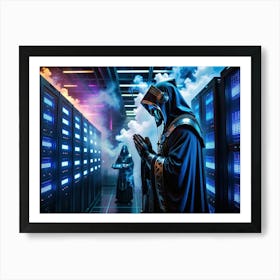 Tech priests prayying to server farms 5 Art Print