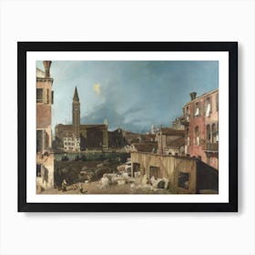 The Stonemasons Yard, Canaletto Art Print