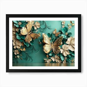 Butterfly Wallpaper Art Print