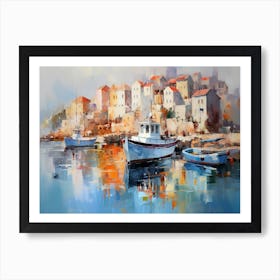 Boats In The Harbor 5 Art Print