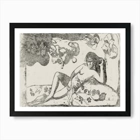 Woman With Mangos Tired, From The Suite Of Late Woodblock Prints, Paul Gauguin Art Print