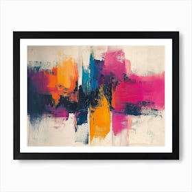 Colorful Chronicles: Abstract Narratives of History and Resilience. Abstract Painting 1 Art Print